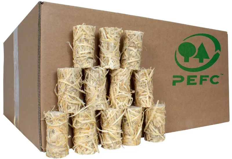 Trendyshop365 Grillanzünder Ökologische Holzwolle aus Bayern, 5 kg, (Vorrats-Sparpack, Anzündwolle, Kaminanzünder, Bioanzünder), 100% natürlich, aus nachhaltiger Forstwirtschaft, PEFC zertifiziert, Braun, – Produktbild 3 von 5