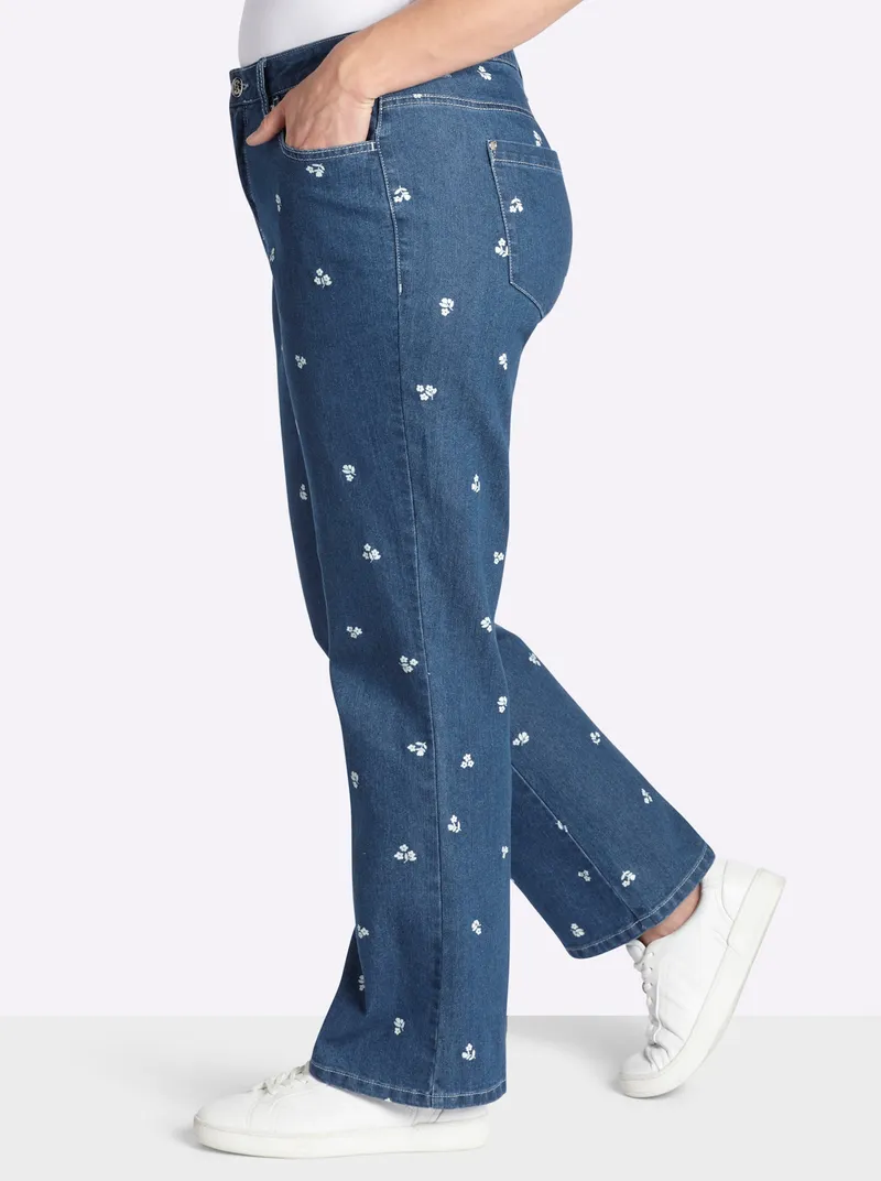 sheego Bootcut-Jeans blue-bleached, Blue-bleached, – Produktbild 2 von 2