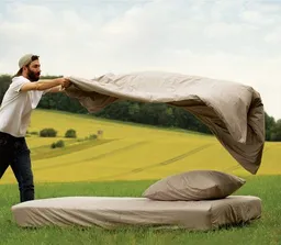 noca noca Terra, klimapositives Spannbettlaken aus 100% Bio-Baumwolle, Braun Melange – Produktbild 1 von 1