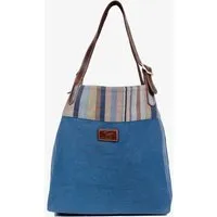 Dragolina Dragolina Shopper Miss Eve mit Webstoff der Pwo Karen, Jeansblau (blau), – Produktbild 1 von 1