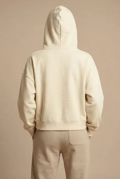 THE FACE OF ELEMENTS The Face of Elements Essential - Relaxed Boxy Fit Hoodie aus 100% Bio-Baumwolle, Honey (nature), – Produktbild 3 von 4