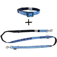 GOOPSI GOOPSI Hundeleine LANKA mit Halsband Gr. L (37-51cm) im Set - Blau – Produktbild 1 von 1