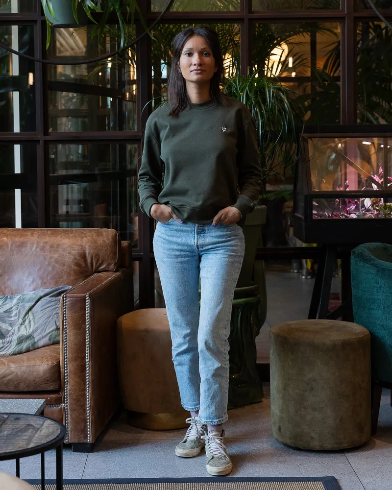 Lucid Collective Lucid Collective Damen vegan Sweatshirt Just Jungle Grün, Dunkelgrün, – Produktbild 1 von 2