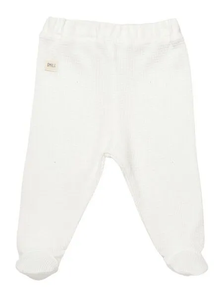 Biorganic Biorganic Waffle Smile Baby Hose mit Fuß, Ecru, – Produktbild 1 von 4