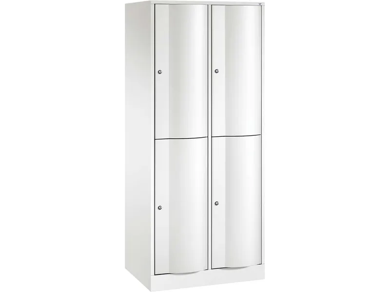 C+P C+P Schließfachschrank 2 Türme, H1950xB772xT540mm, 2er, Verkehrsweiß – Produktbild 1 von 1