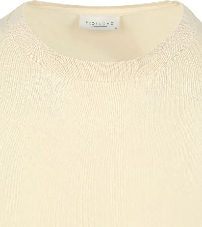 Profuomo Profuomo Pullover Luxury Off White - Größe S, Wollweiß, – Produktbild 2 von 3