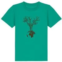 Life Tree Life-Tree Shirt aus Biobaumwolle Fairwear für Kids "Weltenbaum" in verschiedenen Farben, Grün, – Produktbild 1 von 1