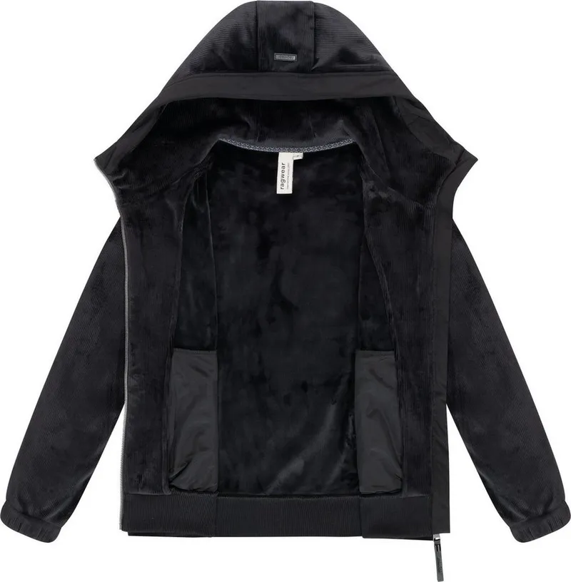 ragwear ragwear Fleecejacke Cousy Short Bonded Übergangsjacke mit kuscheligem Teddyfell-Innenfutter, Schwarz, – Produktbild 1 von 5