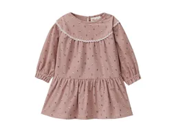 People Wear Organic People Wear Organic Feinkord-Kleid Blümchen altrosa 98 – Produktbild 1 von 1