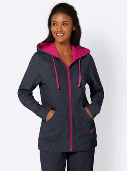 feel good Sweatjacke marine-pink – Produktbild 1 von 1