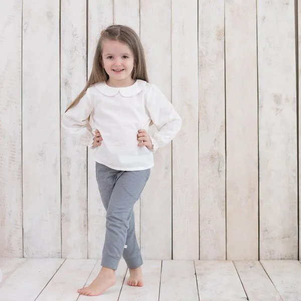 OrganicEra OrganicEra Bio Vual Mädchen Peter Pan Kragen Shirt – Produktbild 2 von 3