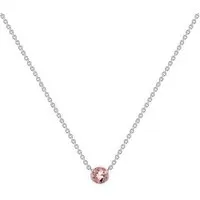 Eppi Eppi Silberne minimalistische Kette mit einem Morganit Glosie, Weiss, – Produktbild 1 von 1