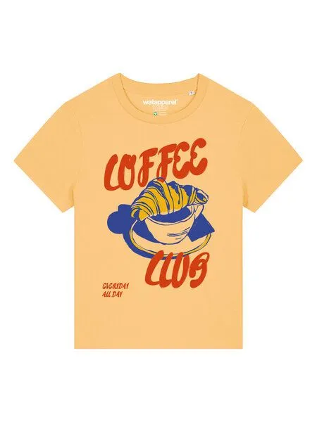 watapparel watapparel T-Shirt Frauen Coffee club, Brown, – Produktbild 2 von 4