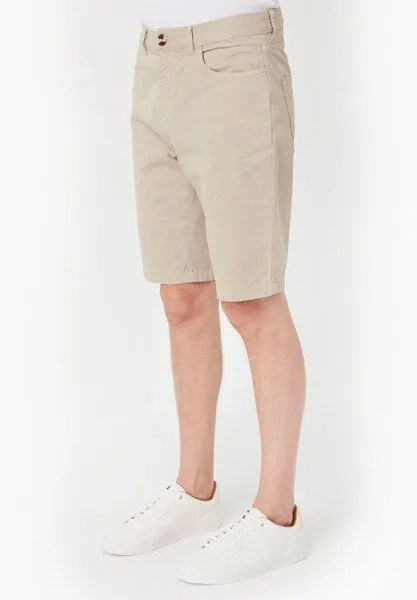 ORGANICATION ORGANICATION Regular-Fit Shorts aus Bio-Baumwolle, Feather beige, – Produktbild 3 von 4
