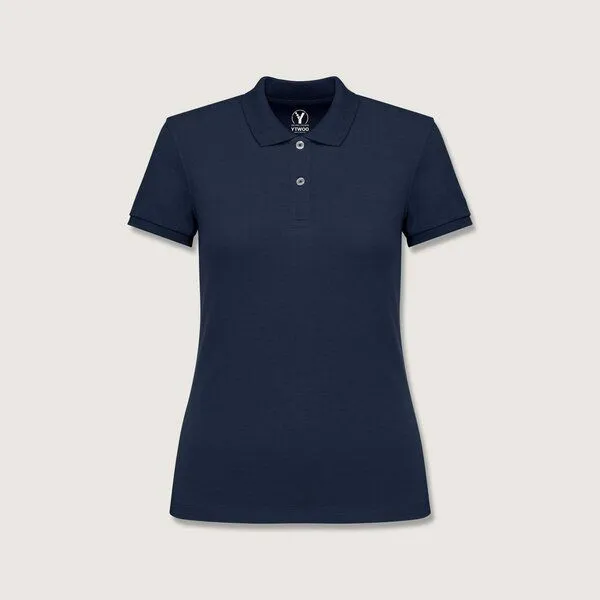 YTWOO YTWOO Damen Piqué-Poloshirt Midweight, Deep navy, – Produktbild 1 von 2