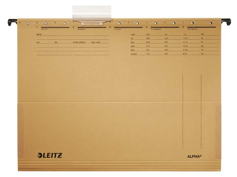 Leitz 25 Leitz Hängetaschen 'Alpha' mit Leinenfröschen – Produktbild 2 von 3