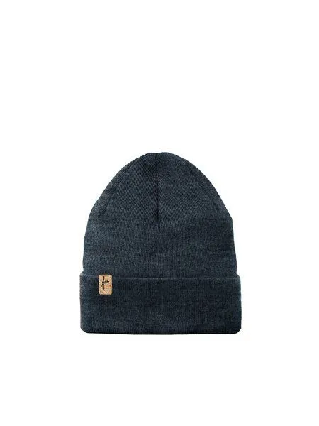 FUXBAU FUXBAU Kinder Merino Kork Beanie, Anthrazit, – Produktbild 1 von 2