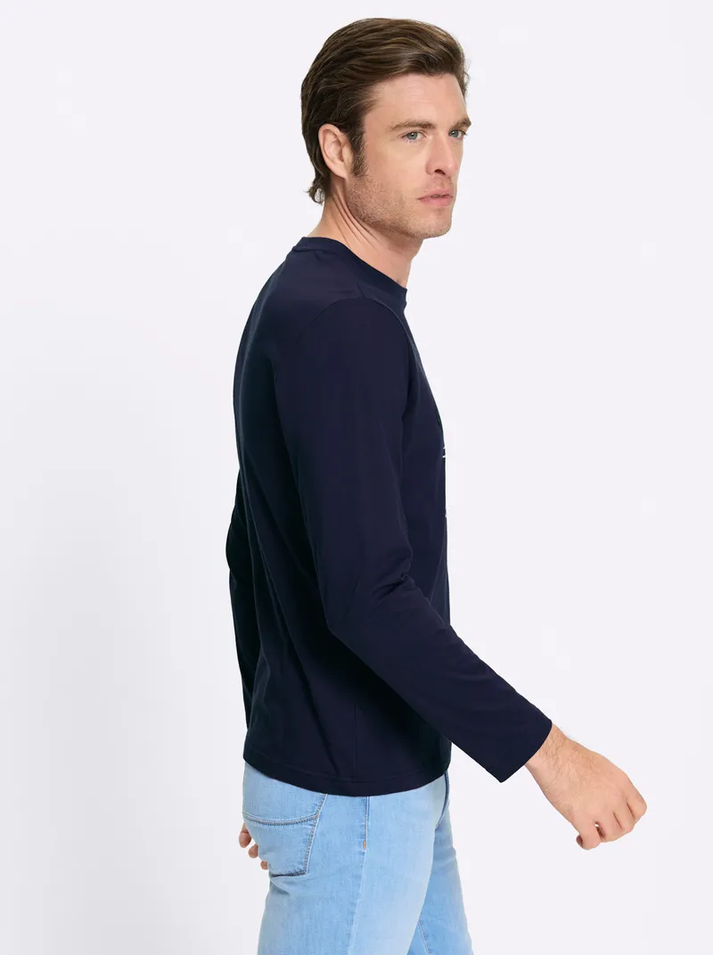 Catamaran Langarmshirt marine-bedruckt, Marine-bedruckt, – Produktbild 2 von 2