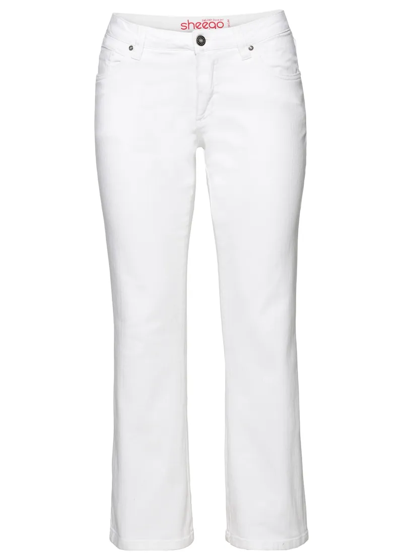 sheego Bootcut-Jeans white denim, White denim, – Produktbild 1 von 2