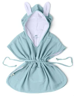 Mababu Mababu Musselin Badeponcho aus 100% Bio-Baumwolle, OEKO-TEX® STANDARD 100 & GOTS zertifiziert, für Kinder (1-3 Jahre, 4-7 Jahre) – Produktbild 1 von 1