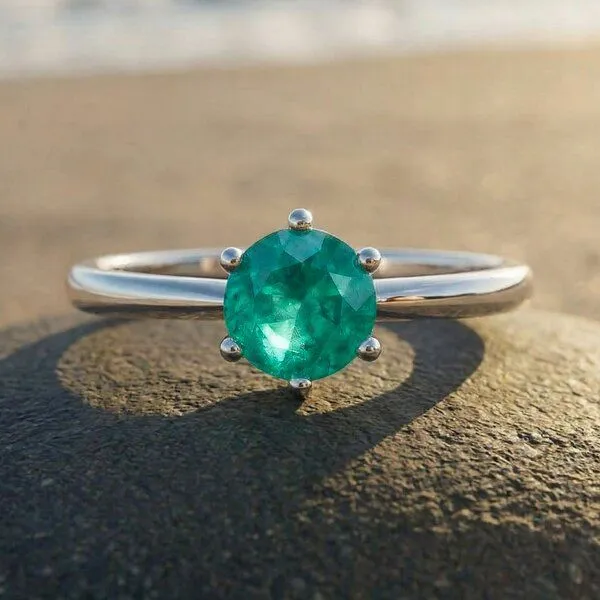 Spirit of Island Spirit of Island Smaragd Solitär Ring | 925 Silber – Produktbild 1 von 4