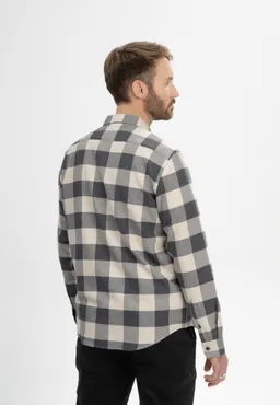 MELA MELA Herren vegan Hemd Flanell Sahel Anthrazit Kariert – Produktbild 1 von 1