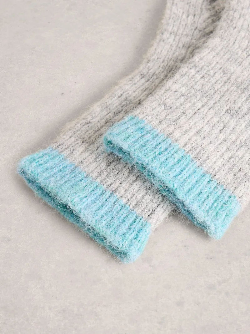 White Stuff Strickhandschuhe Colour-Block - Einheitsgröße, Blau multi, – Produktbild 2 von 3