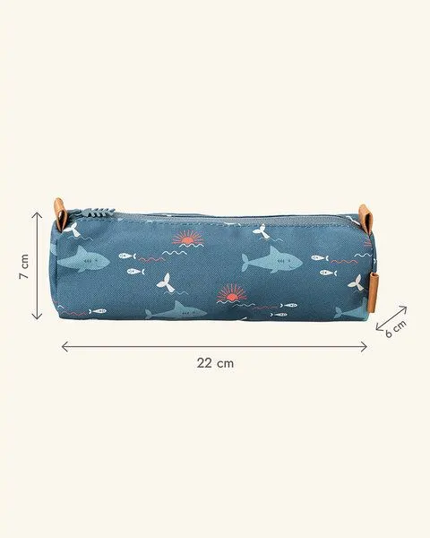 Fresk Fresk Federmäppchen für Kinder – 22 × 6 × 7 cm, aus recyceltem PET, Shark, – Produktbild 2 von 2
