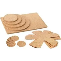 Kork Deko Kork-Deko 7er-Set Untersetzer 15, 20, 25, 30, 45x30 cm - Gläser + Pfannenschutz – Produktbild 1 von 1