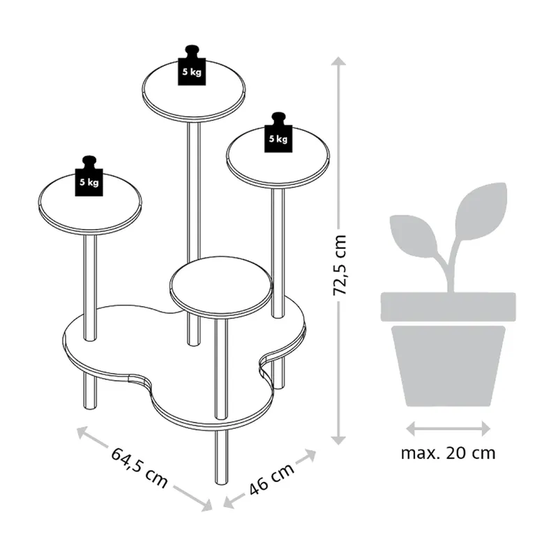 Kesper Blumenständer, Natur, – Produktbild 4 von 5