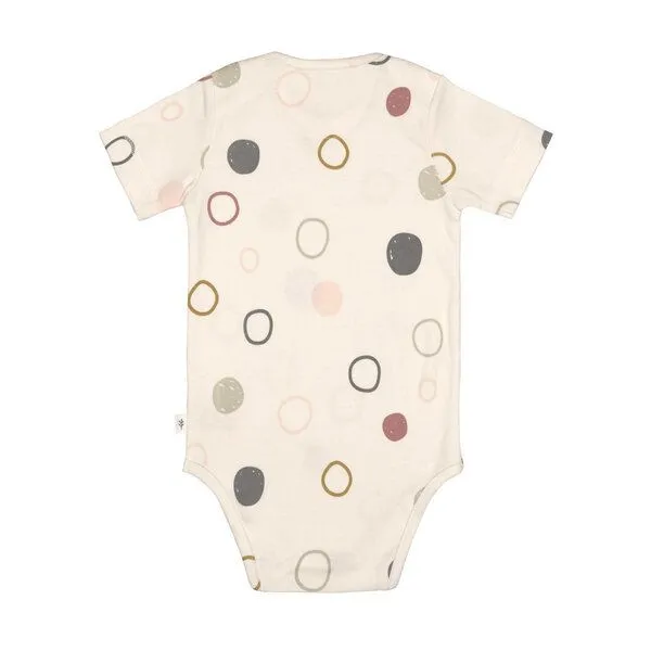 Lässig Lässig Baby Kurzarmbody - GOTS zertifiziert NEU, Circles offwhite, – Produktbild 2 von 4