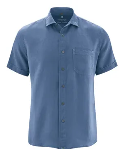 HempAge Hempage Herren vegan Kurzarm Shirt Blueberry – Produktbild 1 von 1