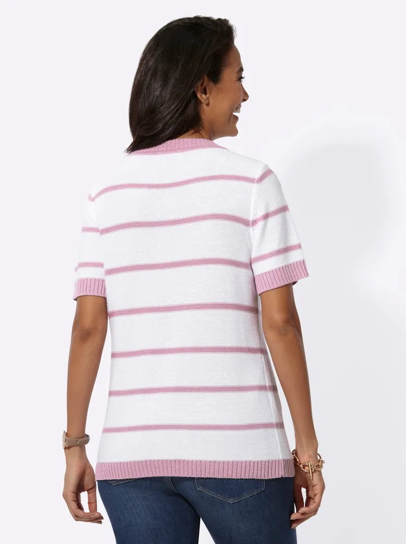 Witt Kurzarmpullover, Rosé, – Produktbild 2 von 2