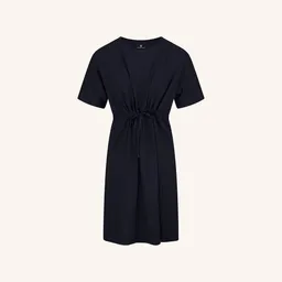 NORDLICHT NORDLICHT T-Shirt Kleid ILMA Dunkelblau aus 100% Bio-Baumwolle mit Taillenband – Produktbild 1 von 1