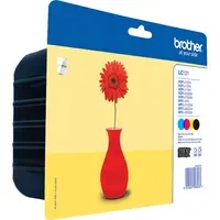 Brother Brother 4er Set Tintenpatronen LC121BK/C/M/Y schwarz, cyan, magenta, gelb – Produktbild 2 von 2