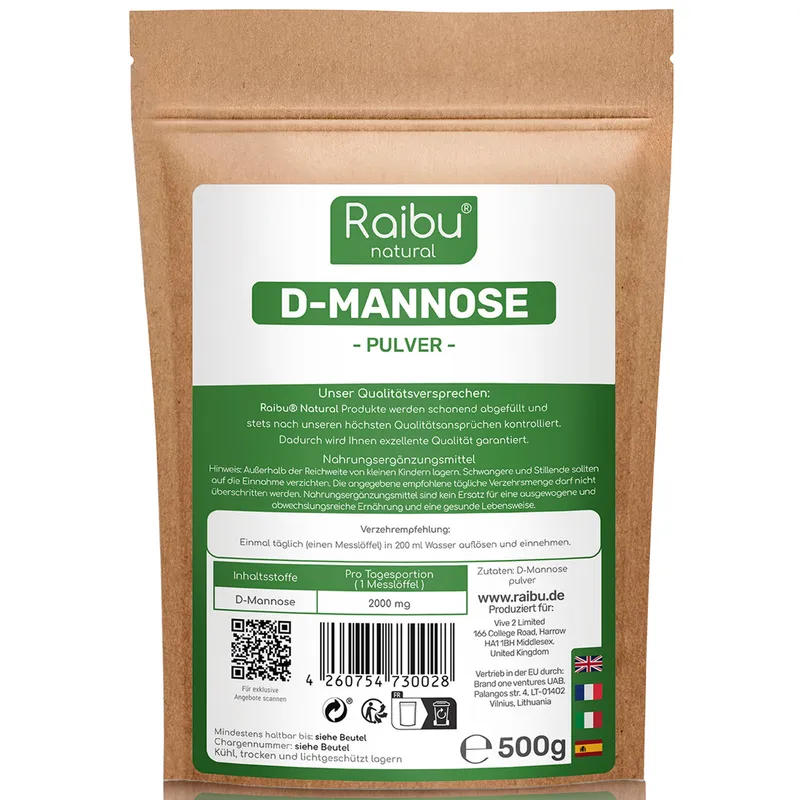 Raibu Natural Raibu Natural D-Mannose Pulver – Produktbild 1 von 1