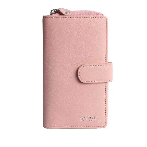 Vargu Vargu Echtleder Geldbörse SABA 1-A mono, Light pink, – Produktbild 1 von 4