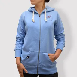 little kiwi little kiwi Damen Hoodie, "Libelle", Blau Mid Heather Blue – Produktbild 1 von 1