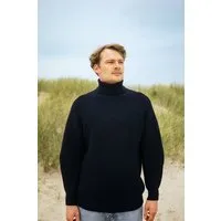 SALZWASSER NORDKAP – Grobstrick Rollkragenpullover (Herren) aus 100% Merinowolle (RWS) von SALZWASSER, Dunkelblau (blau), – Produktbild 1 von 1