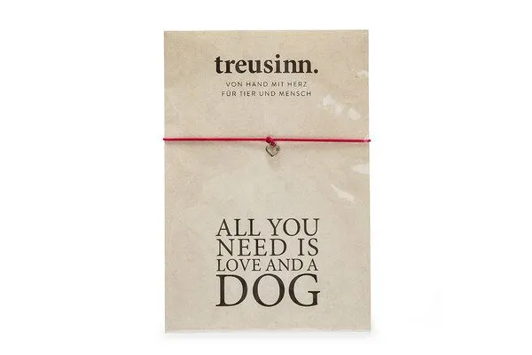 Treusinn Treusinn Armband BUDDY All you need...DOG Herz-Anhänger, Magnolie, – Produktbild 2 von 2