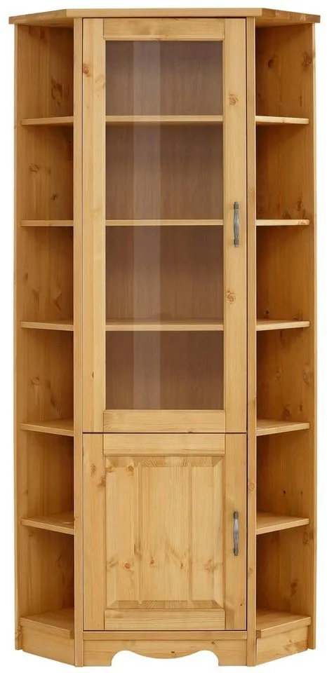OTTO home Eckvitrine Trinidad Höhe 188 cm, FSC® zertifiziertes Massivholz, Beige, – Produktbild 4 von 4
