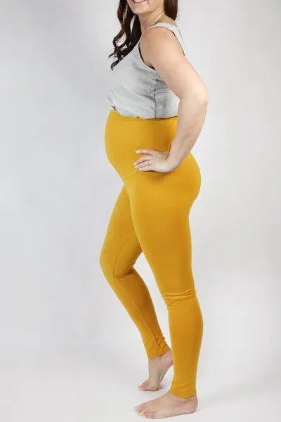 Frija Omina Frija Omina Bio Leggings Mama, Safran gelb, – Produktbild 2 von 2
