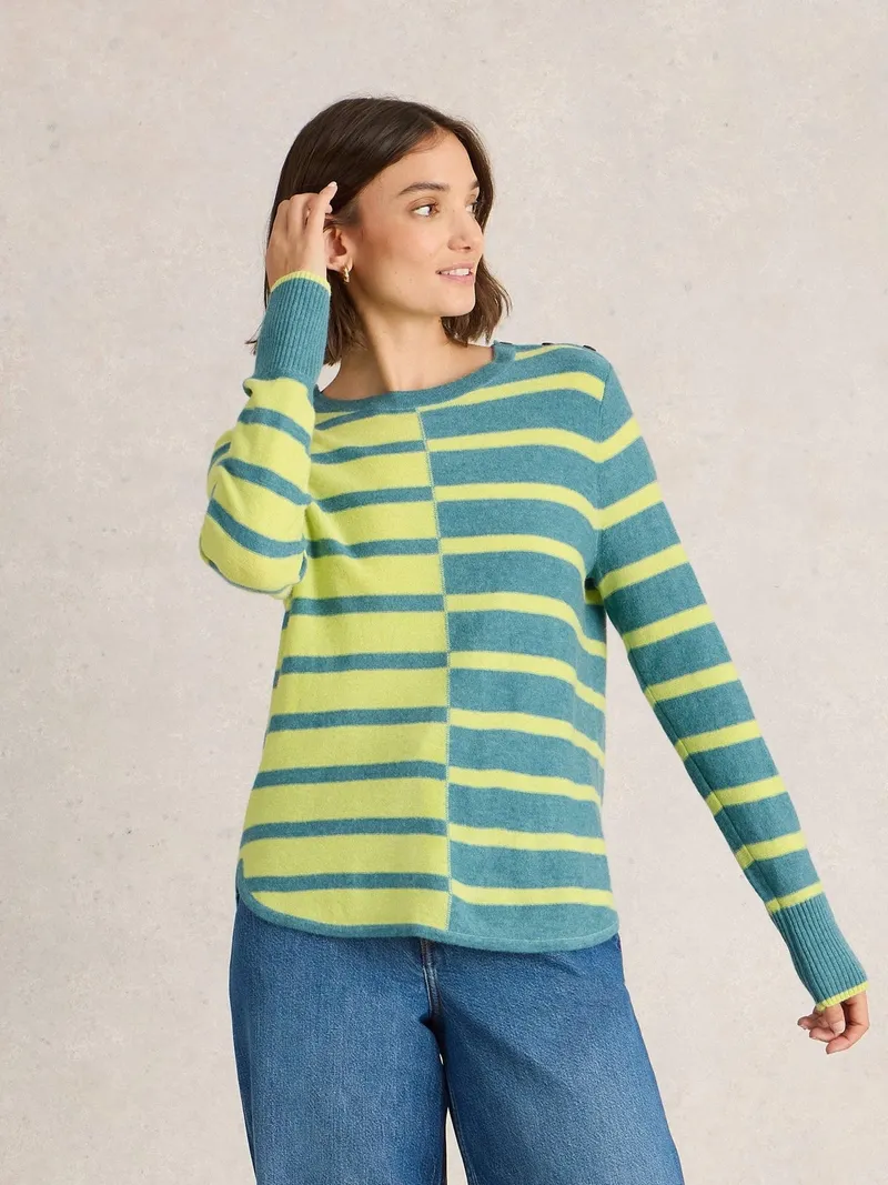 White Stuff Pullover Emma - 34, Blau multi, – Produktbild 1 von 4
