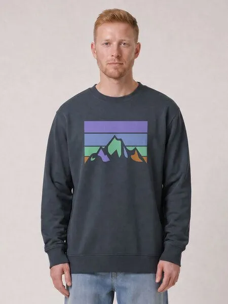 watapparel watapparel Sweatshirt Unisex Retro Landscape, India ink grey, – Produktbild 2 von 2