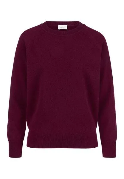 hessnatur hessnatur Strick Pullover Relaxed aus Cashmere mit Recycling-Anteil, Bordeaux, – Produktbild 3 von 4
