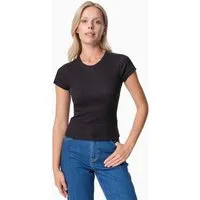 ORGANICATION ORGANICATION TILLDA | Rib T-Shirt aus TENCEL Modal und Bio-Baumwolle, Black, – Produktbild 1 von 1