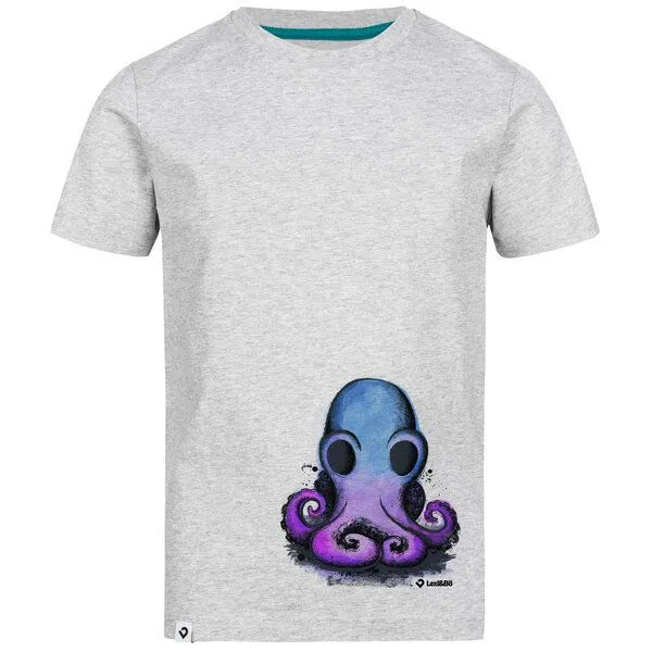Lexi&Bö Lexi&Bö Little Octopus Kids T-Shirt, Grau melange (grau), – Produktbild 1 von 2