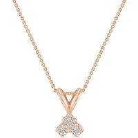 Eppi Eppi Goldene Kette mit drei synthetischen Diamanten Froze, Rosa, – Produktbild 1 von 1