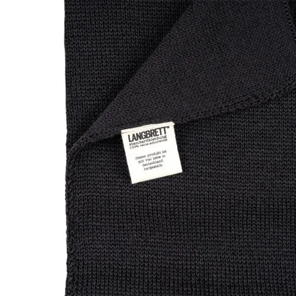LANGBRETT LANGBRETT schal | schurwolle, Schwarz, – Produktbild 4 von 4