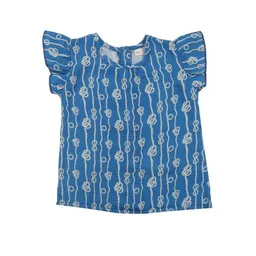 Walkiddy Baby Bluse GOTS zertifiziert, Bio-Baumwolle, dunkelblau, Sailor-Knot-Design, kurzarm, weich – Walkiddy – Produktbild 1 von 1